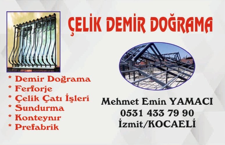 Demir doğrama ferforje Çelik çatı işeri
